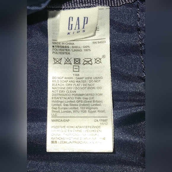 NEW Gap Kids Large Navy Backpack with Silver Glitter Star & Stripes - Picture 5 of 6